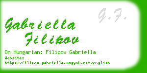 gabriella filipov business card